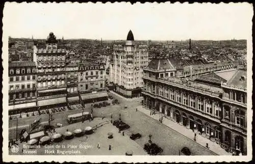Brüssel Bruxelles Panorama-Ansicht, Coin de la Place Rogier 1950