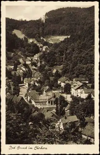 Ansichtskarte Bad Grund (Harz) Panorama-Ansicht; Ort im Oberharz Harz 1955