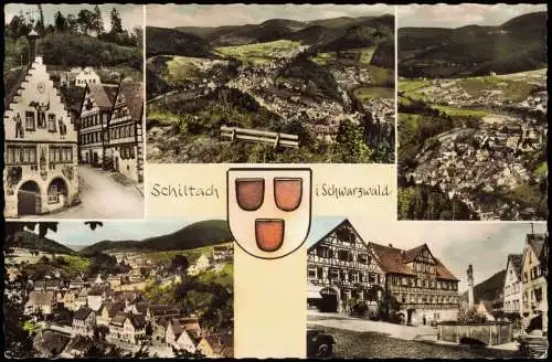 Ansichtskarte Schiltach Mehrbildkarte mit Ortsansichten 1969