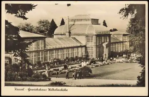 Bad Wilhelmshöhe-Kassel Partie am Gewächshaus Wilhelmshöhe 1950
