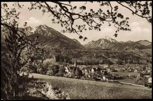 Ansichtskarte .Bayern Panorama Ortsansicht Bergen/Obb. 1960