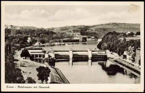 Ansichtskarte Bredeney-Essen (Ruhr) Baldeneysee mit Stauwerk 1949