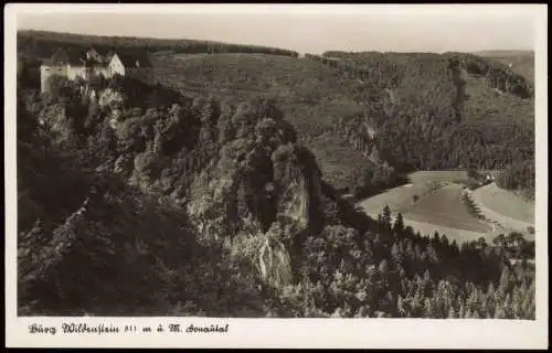 Ansichtskarte Leibertingen Burg Wildenstein im Donau-Tal 1951