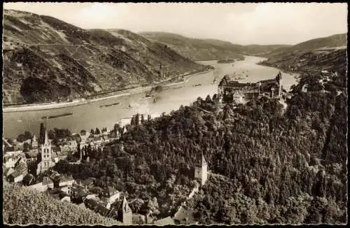 Ansichtskarte Bacharach Panorama-Ansicht, Blick zum Rhein 1964