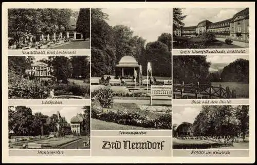Bad Nenndorf Mehrbildkarte mit Ortsansichten u.a. Wandelhalle und Esplanade 1958