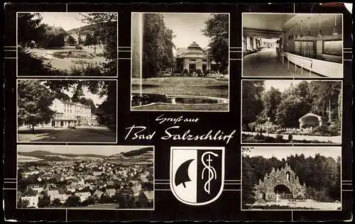 Ansichtskarte Bad Salzschlirf Mehrbildkarte mit diversen Ortsansichten 1964