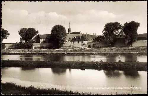 Ansichtskarte Würzburg Diöz. Exerzitlenheim Himmelspforten-Würzburg 1960