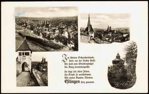 Ansichtskarte Esslingen Mehrbildkarte mit Ortsansichten 1960