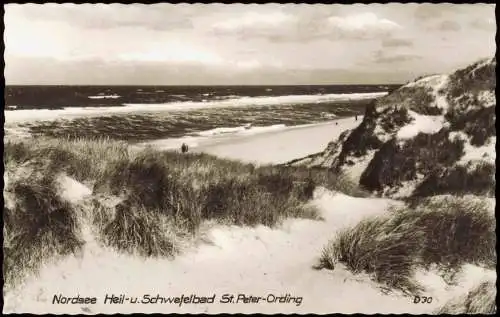 Ansichtskarte St. Peter-Ording Strand Dünen 1966