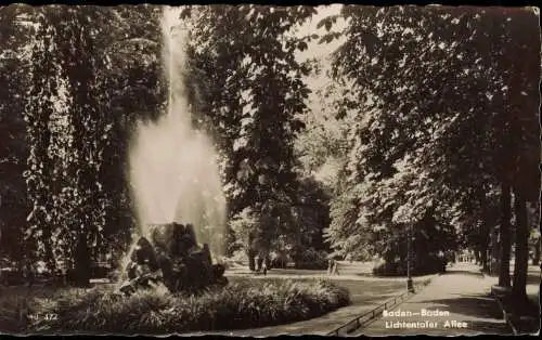 Ansichtskarte Baden-Baden Lichtentaler Allee 1960