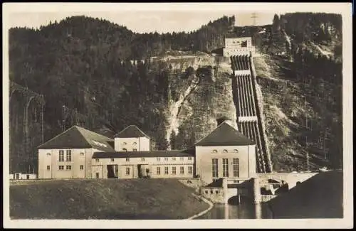 Ansichtskarte Kochel am See Kraftwerk Walchensee 1934