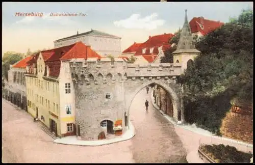 Ansichtskarte Merseburg Das krumme Tor. 1912