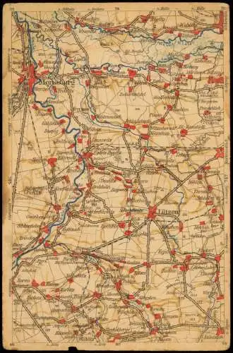 Ansichtskarte _Allgemein Landkarten AK Merseburg Lützen 1922