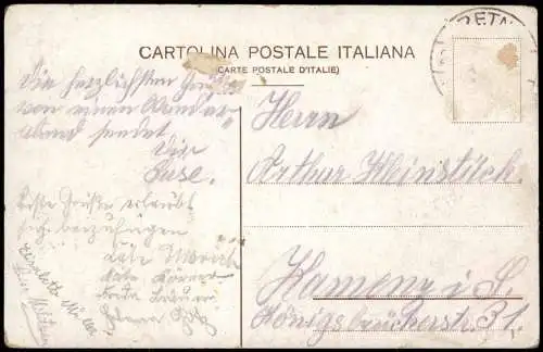 Cartolina Rom Roma Künstlerkarte Piazza Colonna 1914