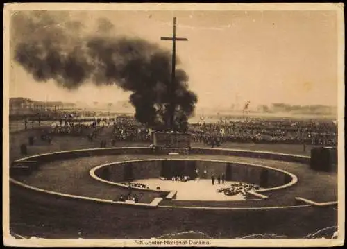 Ansichtskarte Düsseldorf Schlageter Nationaldenkmal Veranstaltung 1934