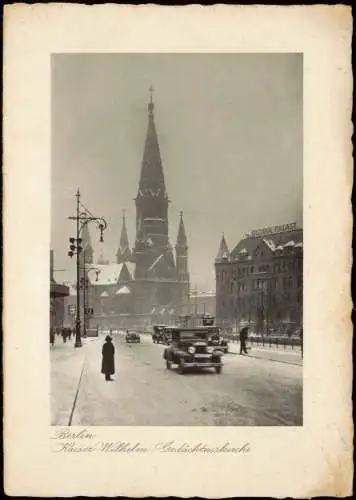 Charlottenburg-Berlin Gedächtniskirche, Gloria Palast Straße im Winter 1928