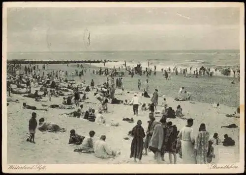 Ansichtskarte Westerland-Sylt Strandleben 1929