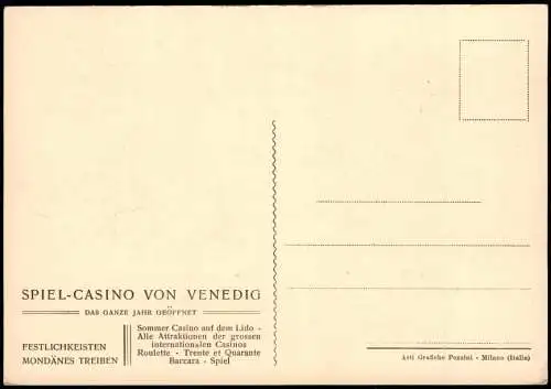 Cartoline Venedig Venezia Casino Spielsaal des Ridotto (Longhi) 1926
