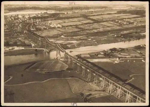 Ansichtskarte Rendsburg Luftbild Hochbrücke 1929
