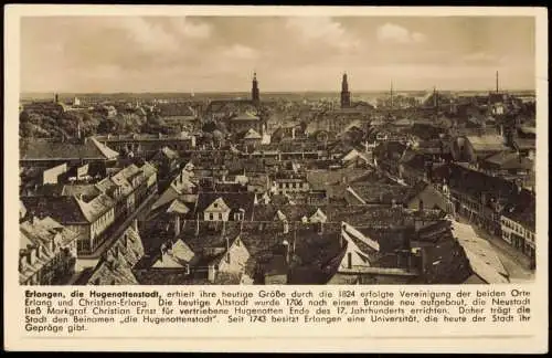 Ansichtskarte Erlangen Panorama-Ansicht 1953