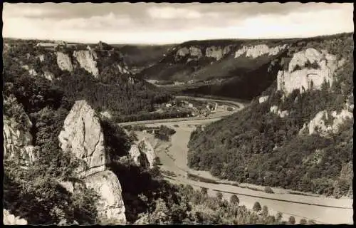 Ansichtskarte Beuron Schloss Werenwag Talblick 1958