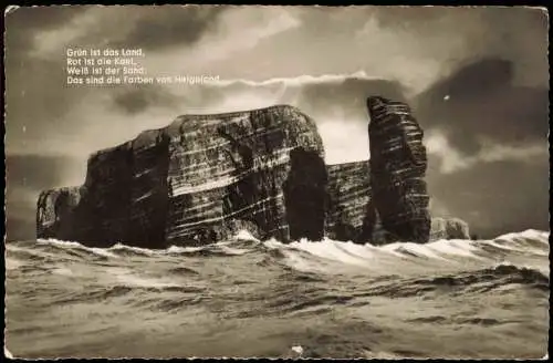 Ansichtskarte Helgoland (Insel) Nordweststurm Stimmungsbild 1958