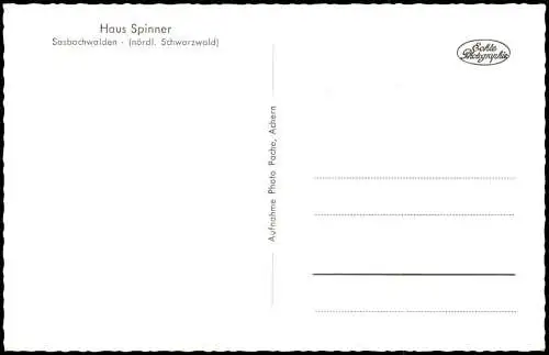 Ansichtskarte Sasbachwalden Haus Spinner 1965