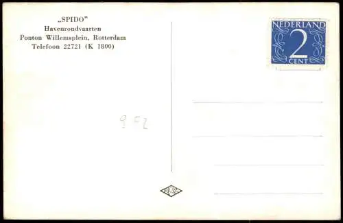 Postkaart Rotterdam Rotterdam Ponton Willemsplein - Mehrbild AK 1961