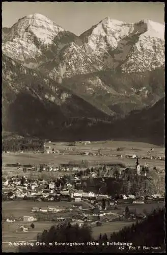 Ansichtskarte Ruhpolding Blick auf die Stadt 1955