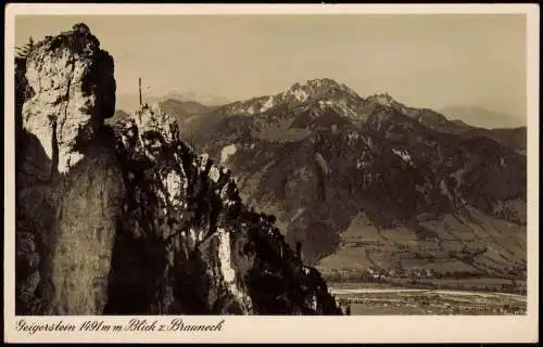 Ansichtskarte Lenggries Geigerstein 1491m Blick z. Brauneck 1953