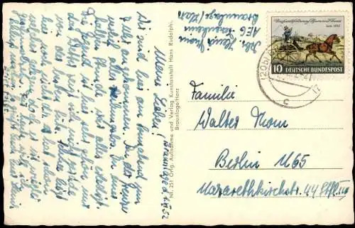 Ansichtskarte Braunlage Harz, Blick in den Kurgarten und Achtermann 1952