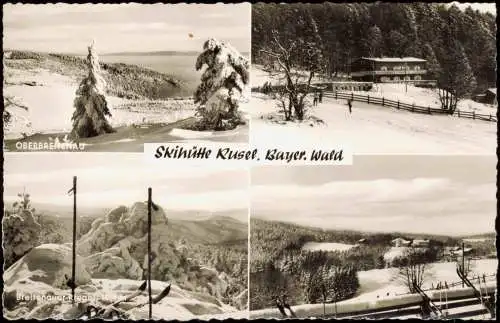 Rusel-Schaufling Skihülle Rusel, Bayer. Wald 4 Bild im Winter 1961