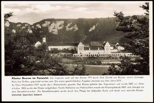Ansichtskarte Beuron Benediktiner Kloster Chronik-Karte 1963