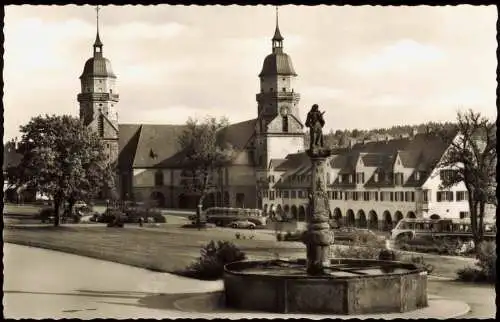 Ansichtskarte Freudenstadt Evangelische Stadtkirche und Marktplatz 1960