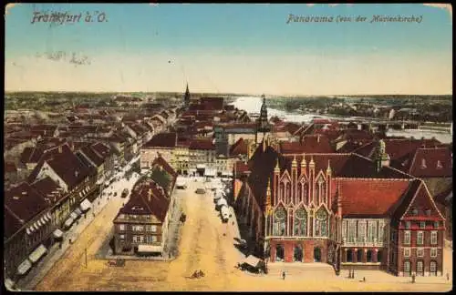 Ansichtskarte Frankfurt (Oder) Panorama von der Marienkirche 1912