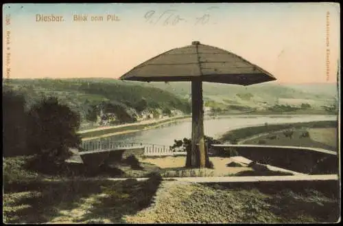 Ansichtskarte Seußlitz-Nünchritz (Elbe) Blick vom Pilz 1910