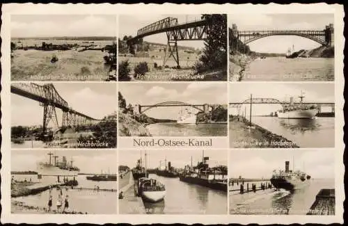 Holtenau-Kiel Holtenå Nord-Ostsee-Kanal MB Brücken Schiffe 1957