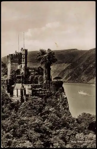 Ansichtskarte Bingen am Rhein Burg / Schloss Rheinstein 1962