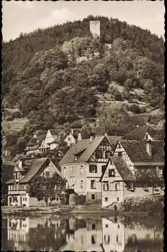 Ansichtskarte Bad Liebenzell Blick zur Burg 1952