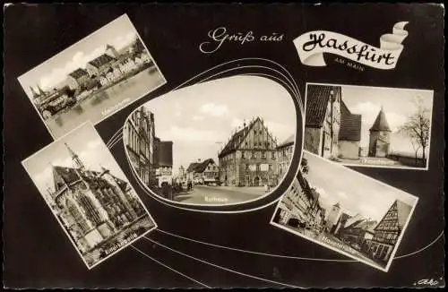 Ansichtskarte Haßfurt (Main) Mehrbildkarte mit diversen Ortsansichten 1960