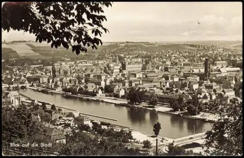 Ansichtskarte Würzburg Panorama-Ansicht Blick auf die Stadt 1956
