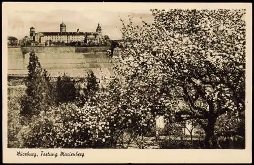 Ansichtskarte Würzburg Festung Marienberg 1957