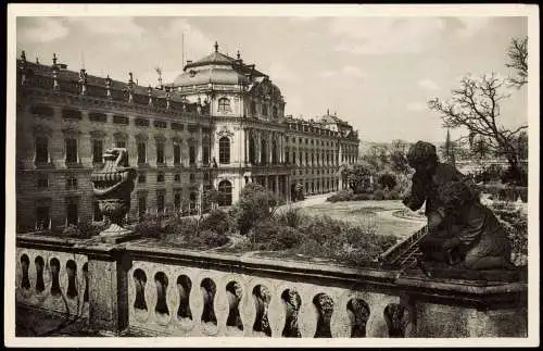 Ansichtskarte Würzburg Residenzschloß 1951
