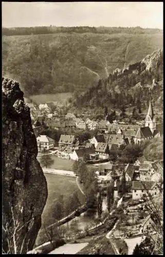 Ansichtskarte Blaubeuren Kloster Blaubeuren mit Wilhelmsfelsen 1958