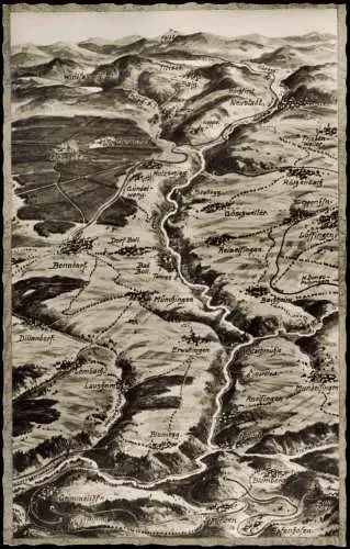 .Baden-Württemberg Schwarzwald (Mittelgebirge) Landkarten AK 1962