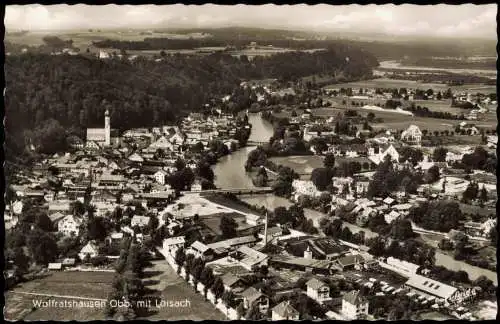 Ansichtskarte Wolfratshausen Luftbild 1962