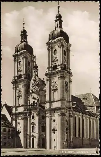 Ansichtskarte St. Gallen Klosterkirche 1952