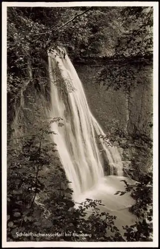 Ansichtskarte Blumberg Schleifbachwasserfall Wasserfall 1962