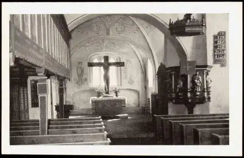 Ansichtskarte Kirchhatten-Hatten St.-Ansgari-Kirche Innenansicht Altar 1960