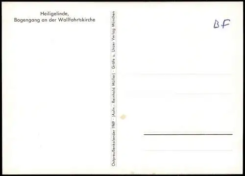 Heiligelinde-Rößel Święta Lipka Reszel Bogengang an der Wallfahrtskirche 1969
